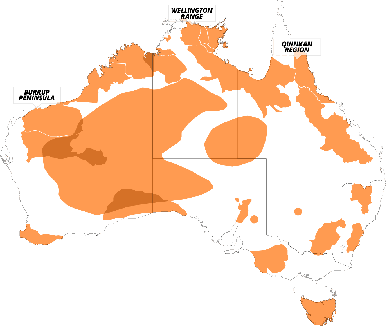 A map of Australian Rock art regions